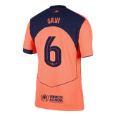GAVI #6 Authentic Barcelona Third Away Soccer Jersey 25/26 Orange- UCL